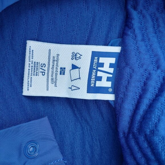 Helly Hansen Four Snap Pullover Women's Size Small Bright Blue - Picture 9 of 9